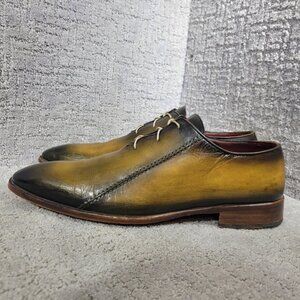 Bespoken Mogul Men's Size EU 45.5 Luxury Green Leather Oxford Dress Shoes 1973